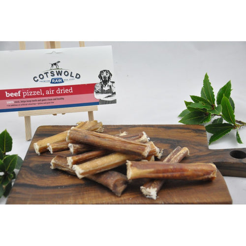 Cotswold Raw Natural Dried Treats- Beef Pizzel- 9 pieces