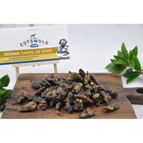Cotswold Raw Natural Dried Treats- Dried Chicken Hearts- 200g