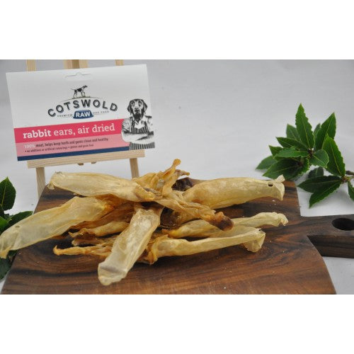 Cotswold Raw- Natural Dried Treats- Rabbit Ears- 100g